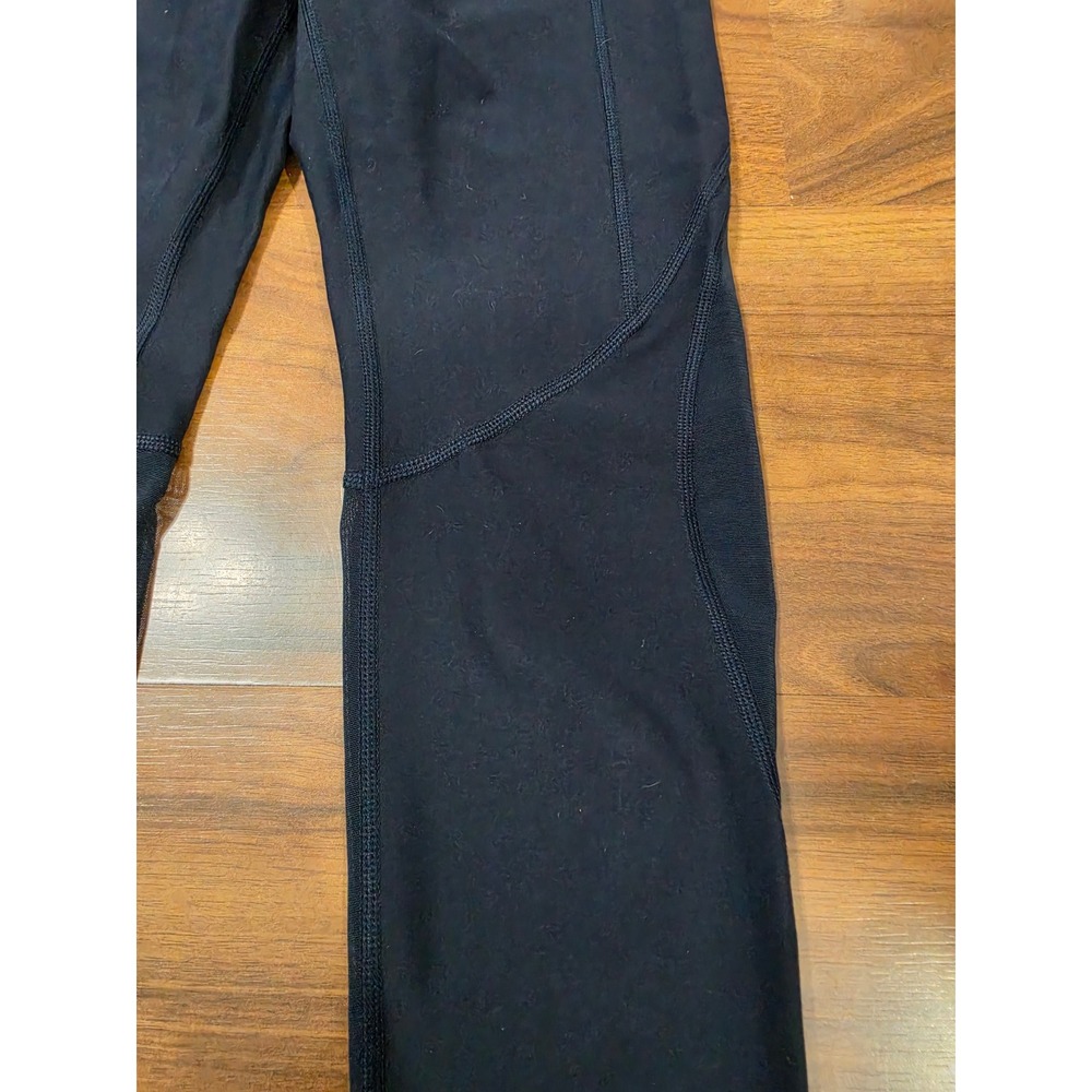 Excellent Old Navy Active Leggings S Navy Blue Powersoft High-Rise Mesh Pockets - Picture 2 of 5
